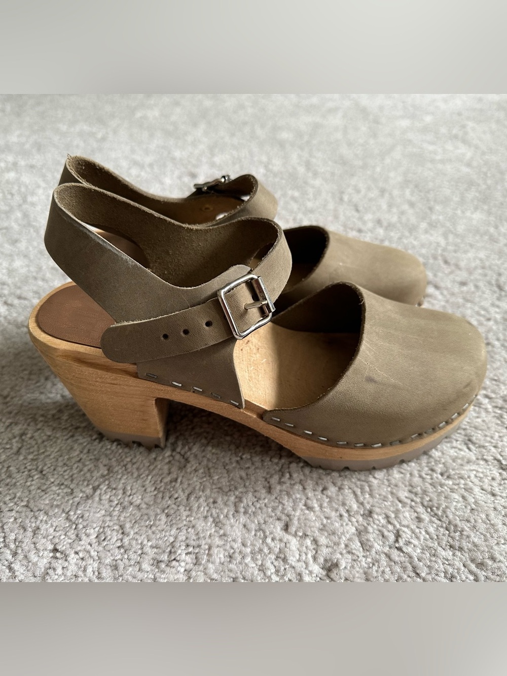 MIA / Abba Taupe Suede Clog / Size 37
